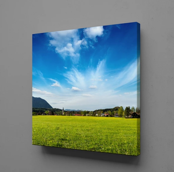 KÖY VE DAĞ KANVAS TABLO