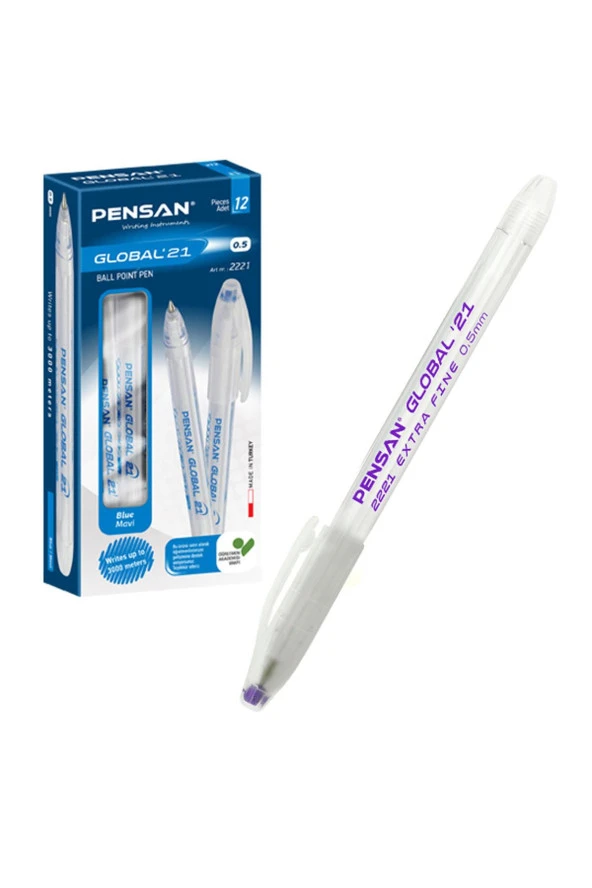 Pensan Tükenmez Kalem Global 0.5 MM Eflatun (12 Li Paket)