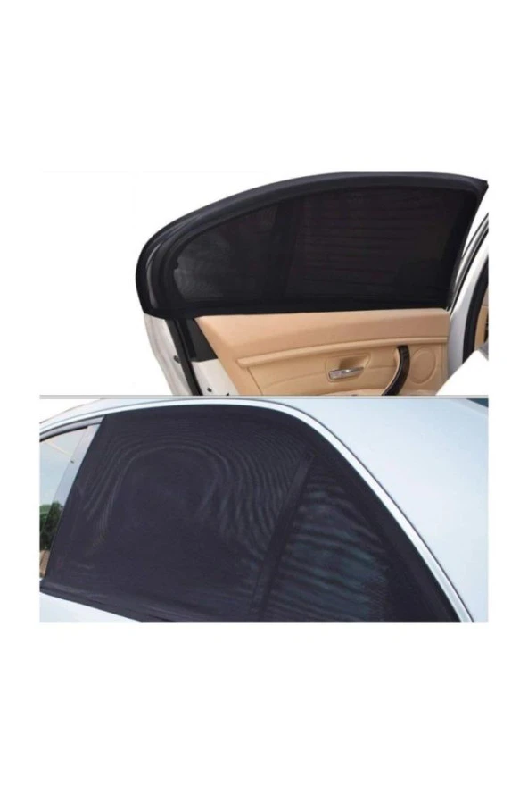 Araba Araç Yan Cam Perdesi Güneşlik Gölgelik Güneş Koruyucu Çocuk Ve Bebekler Için Arka Koltuk Perde 2 Adet - Resim 3