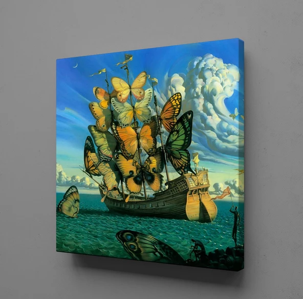 KELEBEKTEN GEMİ KANVAS TABLO ürün görseli 1