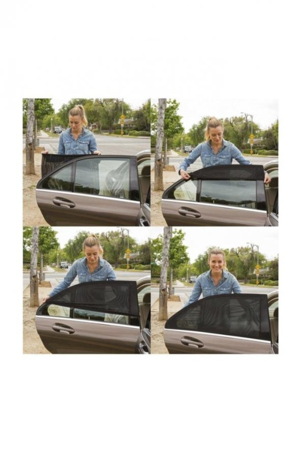 Oto Cam Perde Arka Yan Cam Bebek Güneş Perdesi - Resim 2