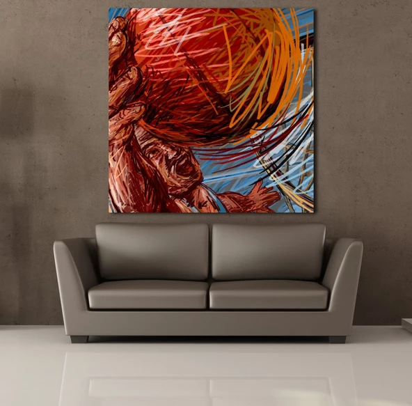 BASKETBOL VE TOP TEMALI KANVAS TABLO - 2