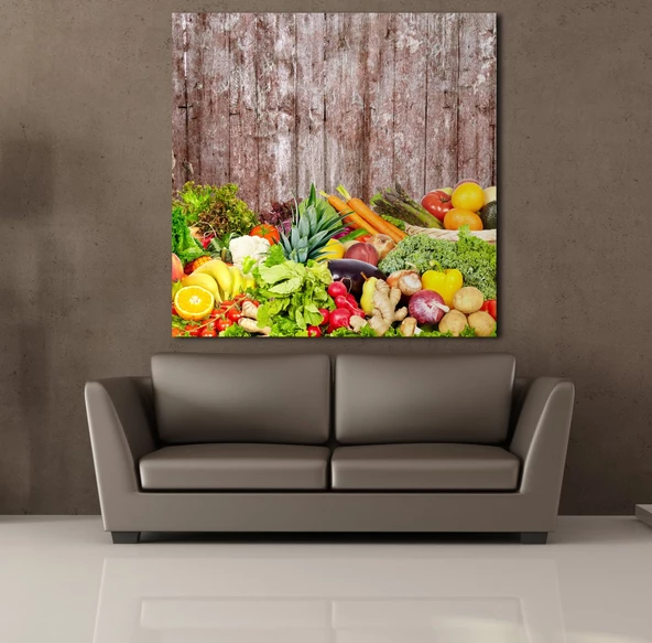 SEBZE VE MEYVELER TEMALI KANVAS TABLO - 2