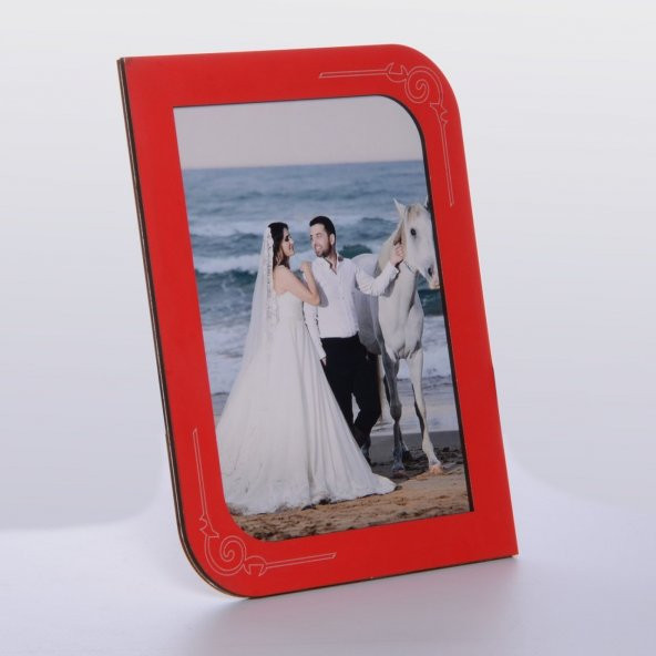 AHŞAP KIRMIZI RENK RESİM ÇERÇEVE 10*15 - 2