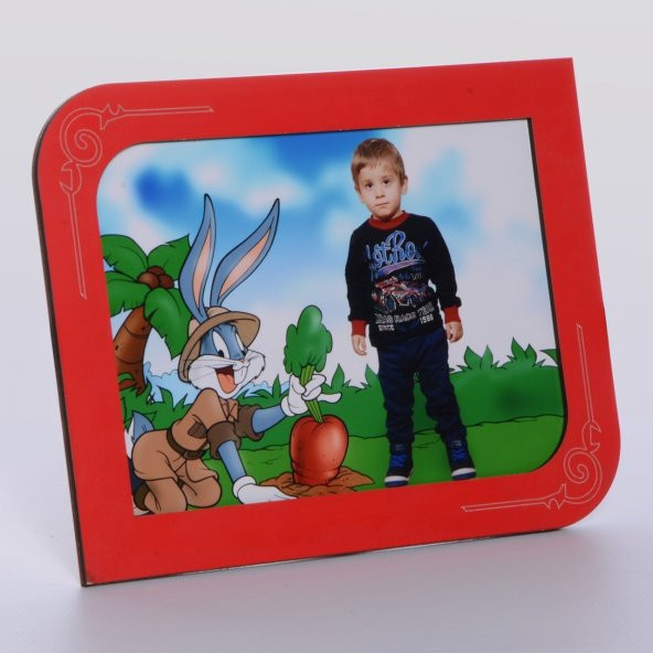 AHŞAP KIRMIZI RENK RESİM ÇERÇEVE 10*15 - 4