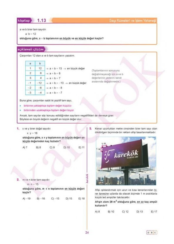 Karekök Yayınları TYT Matematik Sıfır - 5