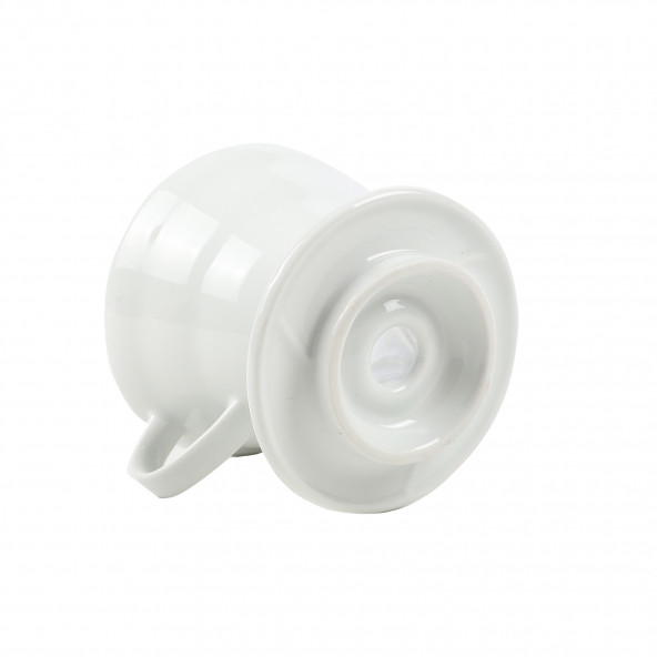 Porselen Kahve Demleme Aparatı Dripper V60 Beyaz + 50 g FİLTRE KAHVE HEDİYELİ! - 3