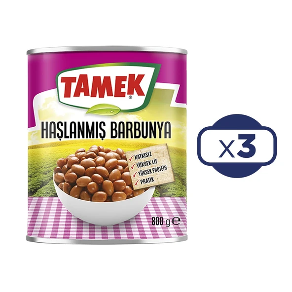 Tamek Haşlanmış Barbunya 800 Gr x 3'Lü Paket - 2