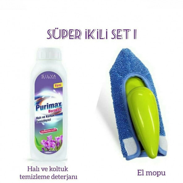 silva el mop ve halı koltuk temizleyici seti - 1