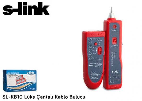 S-LINK SL-KB10 ÇANTALI KABLO BULUCU VE TESTER - 10