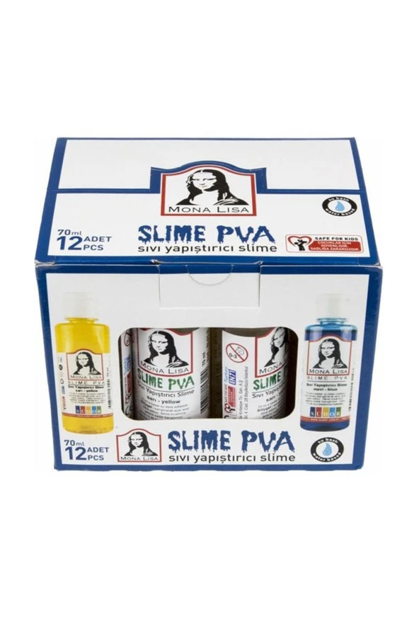 Monalisa Sıvı Yapıştırıcı Slime 70 ML Sarı SL01-2 (12'Li Paket) - 2