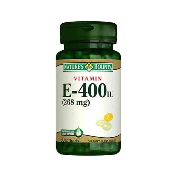 Nature's Bounty Vitamin E-400 IU 50 Softgel