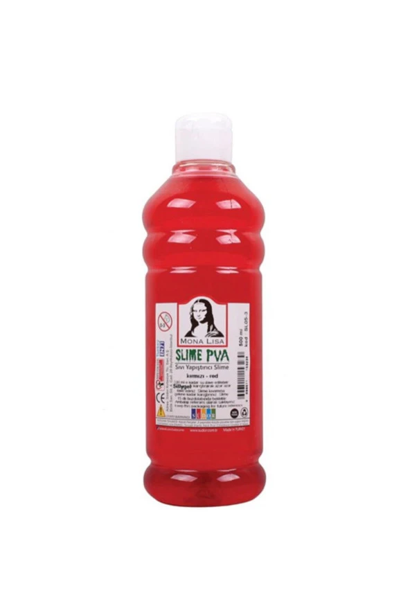Monalisa Sıvı Yapıştırıcı Slime 500 ML Kırmızı (6 Lı Paket)