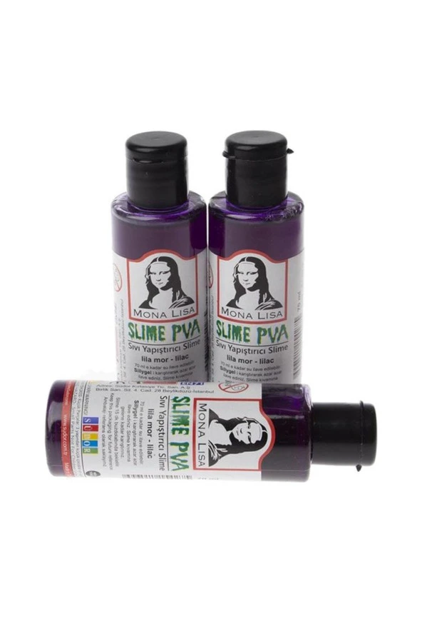 Monalisa Sıvı Yapıştırıcı Slime 70 ML Lila Mor (12 Li Paket)