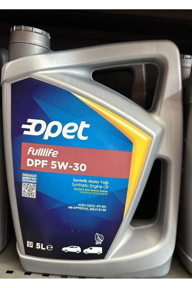 - Fulllife Dpf 5w30 5 Litre Motor Yağı (ACEA: C2/C3-GM DEXOS 2- MB 229.51-52)