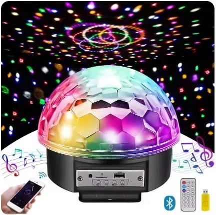 Disco Topu Usb Led Işıklı Bluetooth Hoparlör - Resim 3