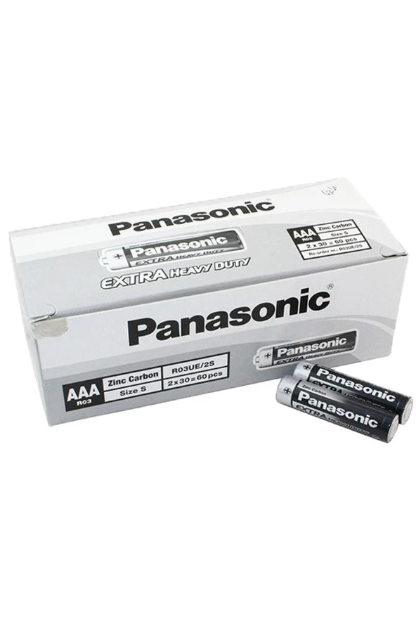 Panasonic Çinko Karbon İnce Kalem Pil (AAA) (60 Lı Paket)