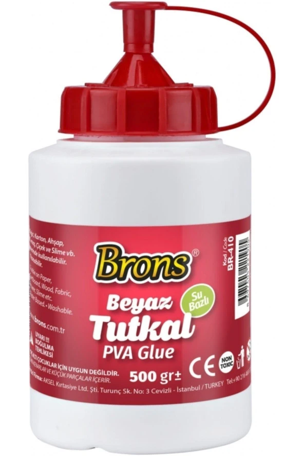 Brons Tutkal 500 Gram Beyaz Tutkal (6 Adet)