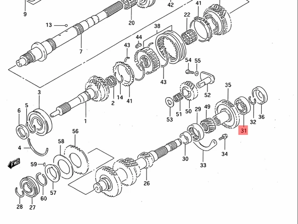 Suzuki Samurai 1.3 90-01 Grup Uc Rulmanı Bilyası - Resim 2