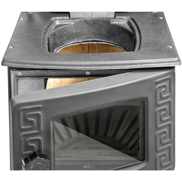 Mini Turbo Şömine Döküm Soba  Siyah  Erendemir - 4
