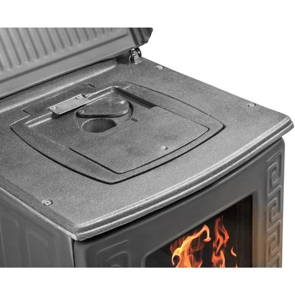 Mini Turbo Şömine Döküm Soba  Siyah  Erendemir - 3