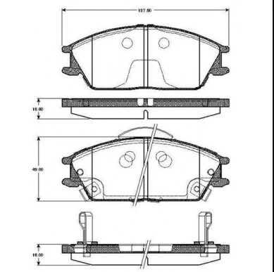 Hyundai Accent 00-06 Ön Fren Balatası Takım - Resim 2