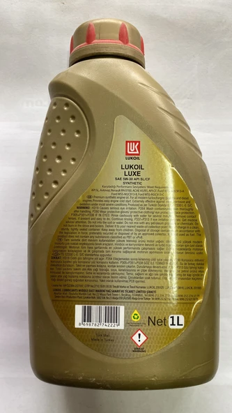 MOTOR YAĞ 5w30 1lt Sentetik Lukoil - 3