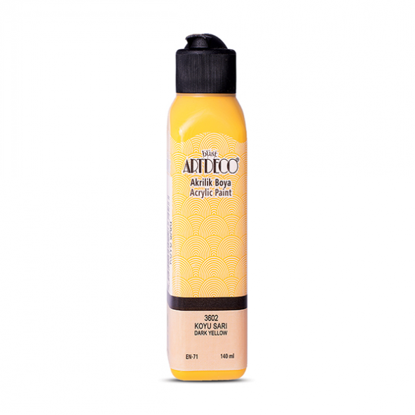 Artdeco Akrilik Boya 140 ML Koyu Sarı 070R-3602 ürün görseli 1