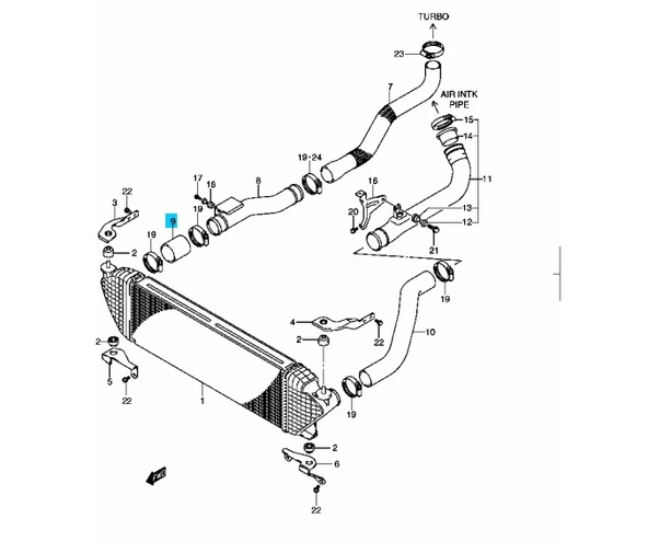 JB419WD INTERCOOLER HORTUM - 3