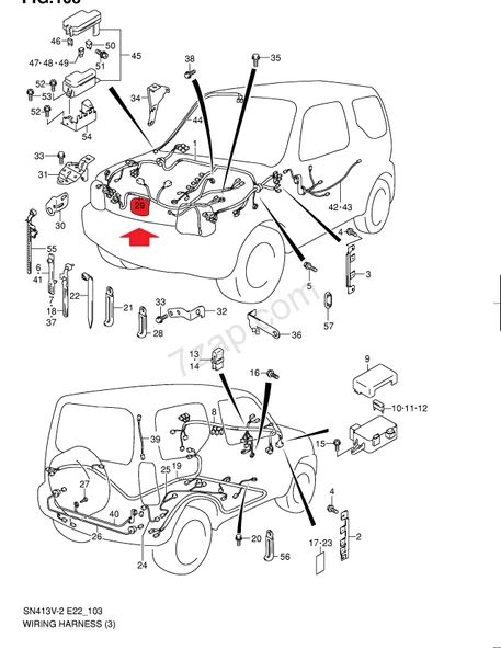 Suzuki Jimny 2005-2018 SN413V Motor Kablo Tesisatı