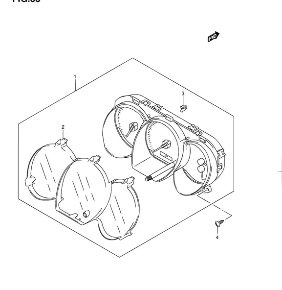 Suzuki Grand Vitara 2.0 06-09 Hız Gösterme Saat Paneli çıkma - 3