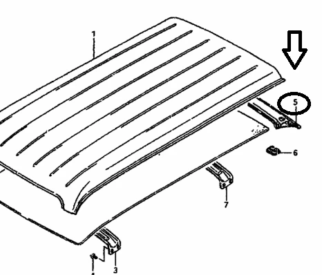 Suzuki Carry 90-97 Güneşlik İç Sacı ürün görseli 1