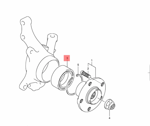 Ön TEKER RULMAN SUZUKİ SX4 2008>> ürün görseli 1