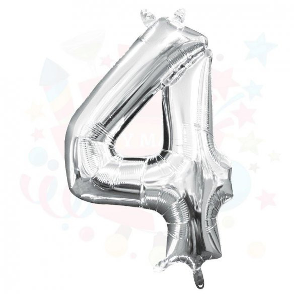 Nedi Balon Folyo 40 Rakam Gümüş 4 10765 - 1