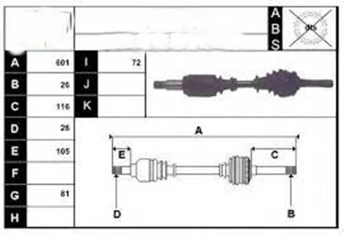 Suzuki Vitara Jlx 90-94 Ön Aks Komple Sağ İnce Freze - Resim 3