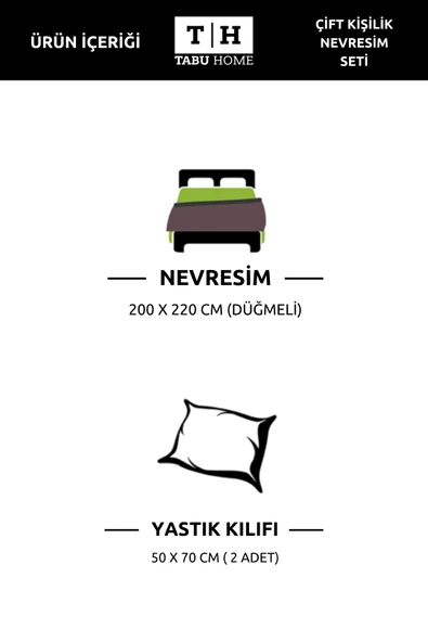 Tabu Home Fırça Çift Kişilik Nevresim Seti - 3