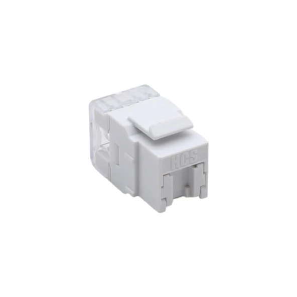 HCS J6E-00874 KORUMALI CAT6 KEYSTONE JACK BEYAZ (10'LU PAKET )