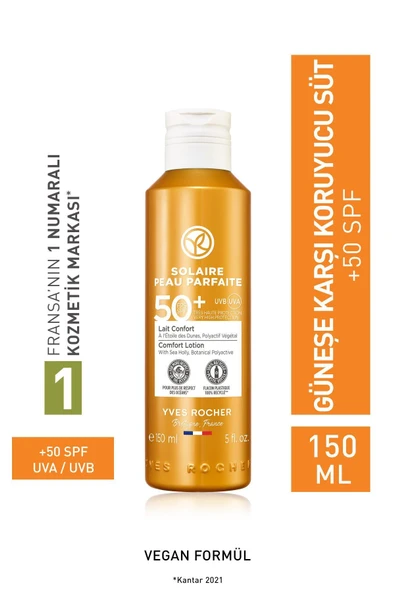 YVES ROCHER Spf 50 Yüksek Korumalı Yüz & Vücut Güneş Losyonu/solaire Peau Parfaite-150 ml-79530