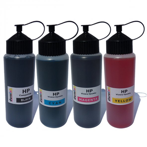 HP Photosmart B109f Special Edition UYUMLU 4X500ML MUADİL MÜREKKEP SETİ DURUINK 4 RENK - 2
