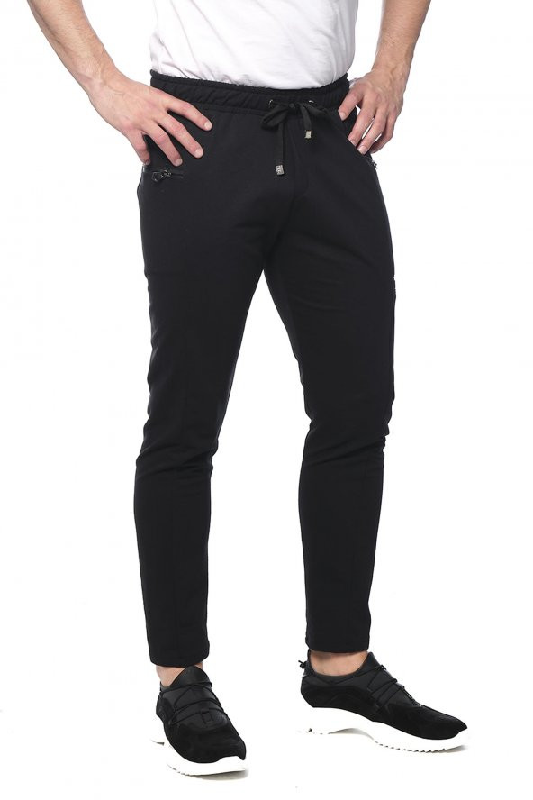 Erkek Beli Lastikli Bağcıklı Eşofman Altı Rahat Spor Jogger Pantolon - 2