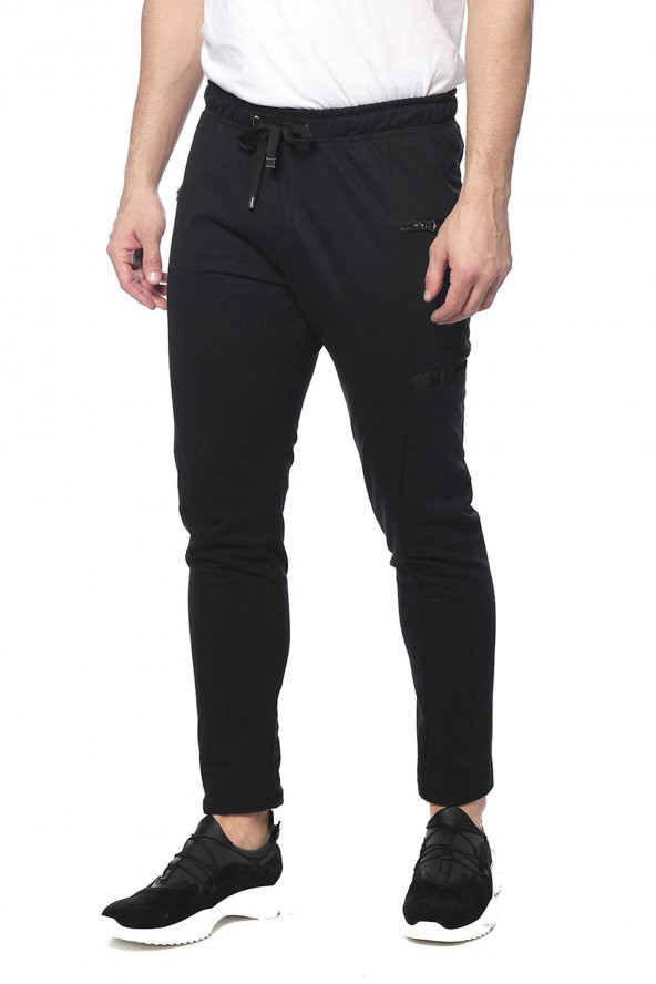 Erkek Beli Lastikli Bağcıklı Eşofman Altı Rahat Spor Jogger Pantolon - 3