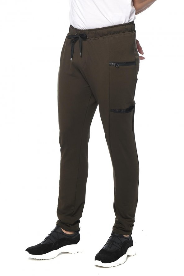 Erkek Beli Lastikli Bağcıklı Eşofman Altı Rahat Spor Jogger Pantolon - 9