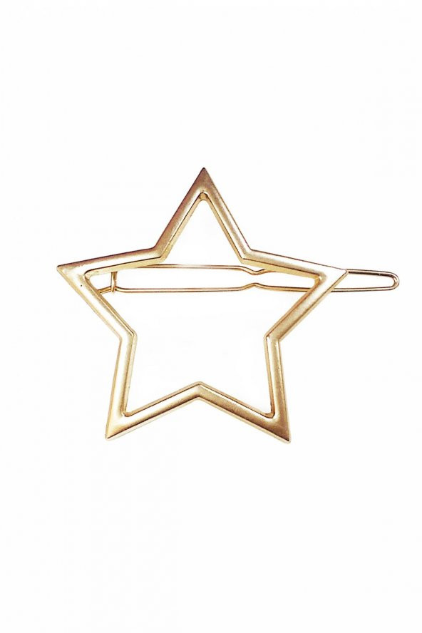Altın Star Shape Klipsli Toka - 3