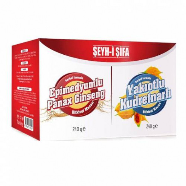 Şeyh-i Şifa Bitkisel macun 2'li 240 gr (Ginsengli & Yakıotlu) - 1
