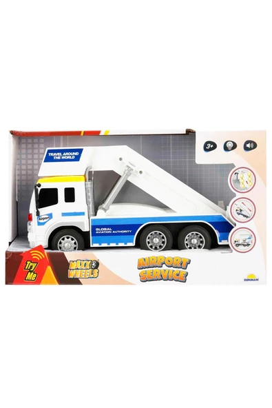 Sesli Işıklı Sürtmeli Havaalanı Servisi 26cm. Gerçekçi Tasarım, Sonsuz Eğlence - 4