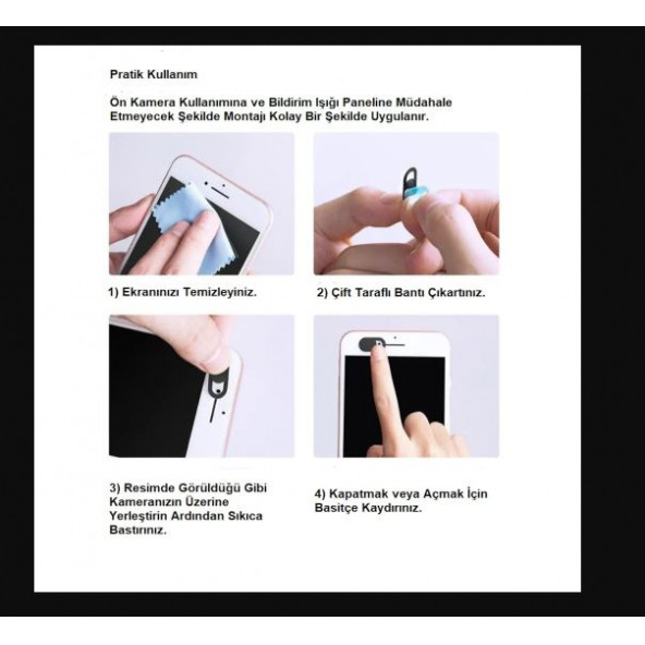 Kriko Webcam Cover Notebook ve Telefon Kamera Kapatıcı 5 Adet - 5