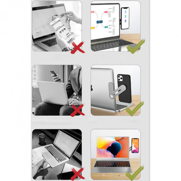 Kriko Mıknatıslı Bilgisayar Ekran Telefon Tutucu Monitör Standı - 4