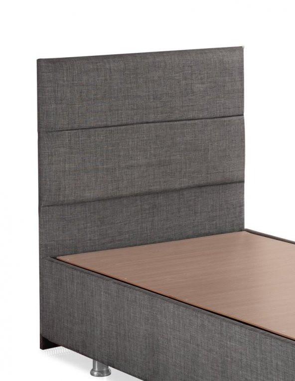 Niron  Silver Tek Kişilik Yatak Başlığı - 80 cm Gri Keten Kumaş Başlık - 2