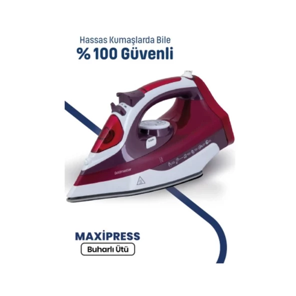 Goldmaster GM-7613K Maxipress Kırmızı 2200 W Buharlı Ütü - 2