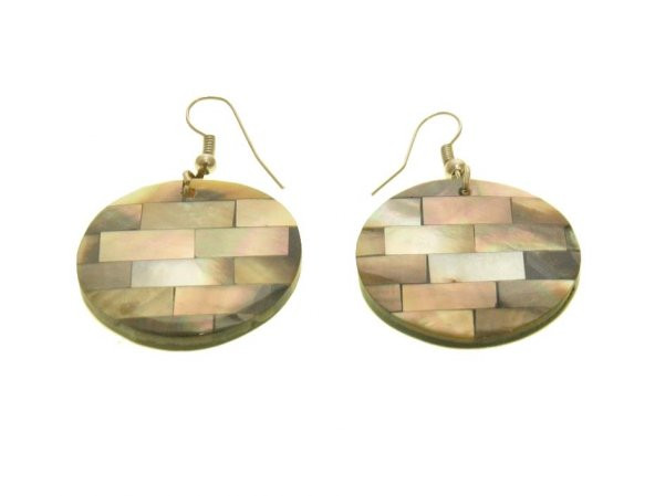 Hdmarketim Sedef El Yapımı Sallantı Tasarım Yuvarlak Küpe - 4